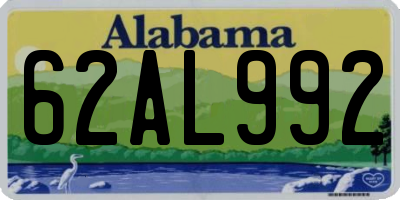 AL license plate 62AL992
