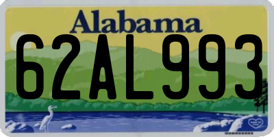 AL license plate 62AL993