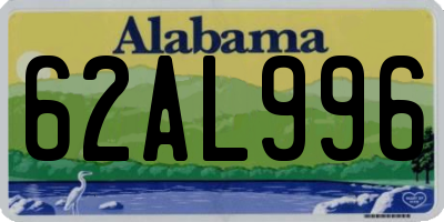 AL license plate 62AL996