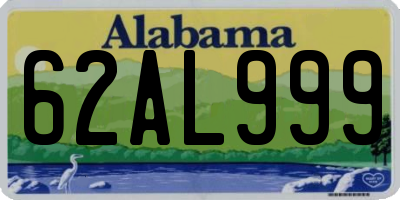 AL license plate 62AL999