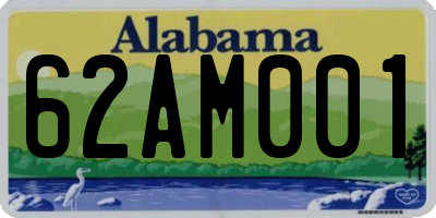 AL license plate 62AM001