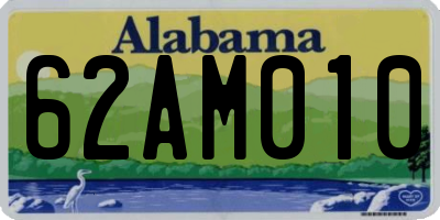 AL license plate 62AM010