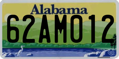 AL license plate 62AM012
