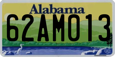 AL license plate 62AM013