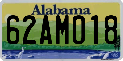 AL license plate 62AM018
