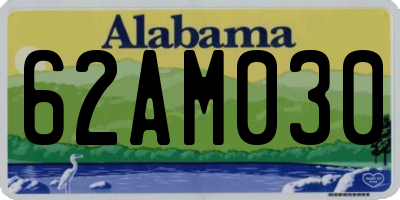 AL license plate 62AM030