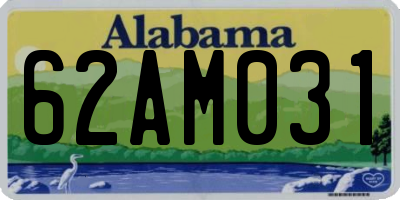 AL license plate 62AM031