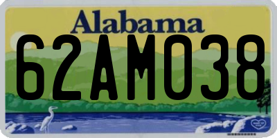 AL license plate 62AM038