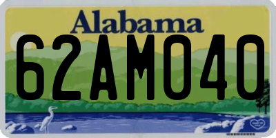 AL license plate 62AM040