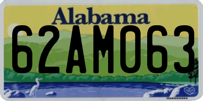 AL license plate 62AM063