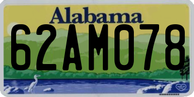 AL license plate 62AM078