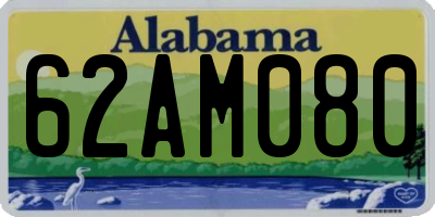 AL license plate 62AM080