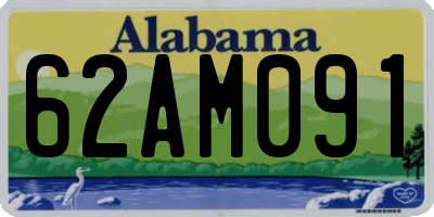 AL license plate 62AM091