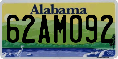 AL license plate 62AM092