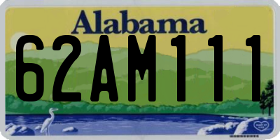 AL license plate 62AM111