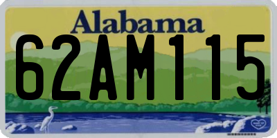AL license plate 62AM115