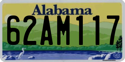 AL license plate 62AM117