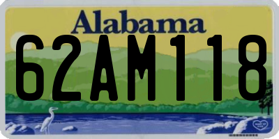 AL license plate 62AM118
