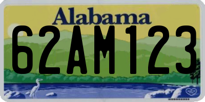 AL license plate 62AM123