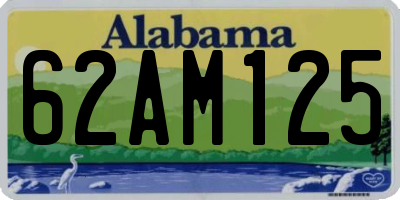 AL license plate 62AM125