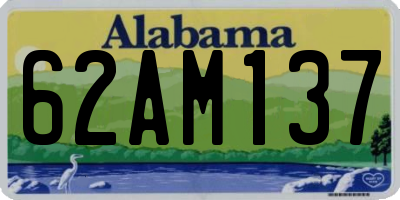 AL license plate 62AM137