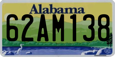 AL license plate 62AM138