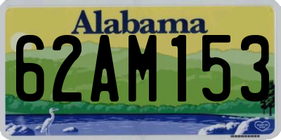 AL license plate 62AM153