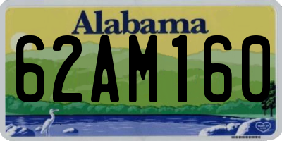 AL license plate 62AM160