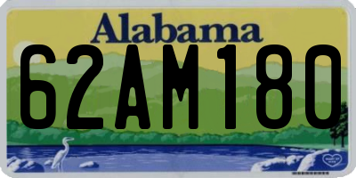AL license plate 62AM180