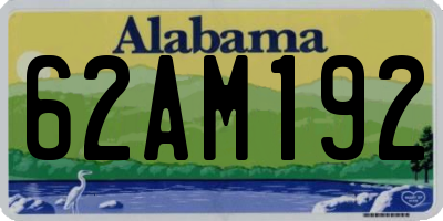AL license plate 62AM192