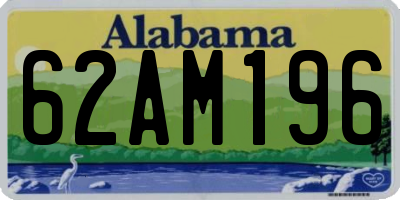 AL license plate 62AM196