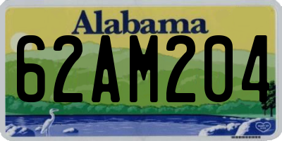 AL license plate 62AM204