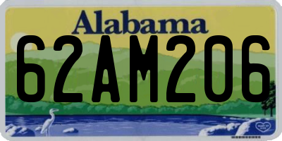AL license plate 62AM206