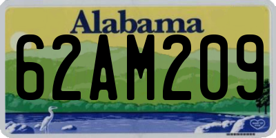 AL license plate 62AM209