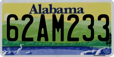 AL license plate 62AM233