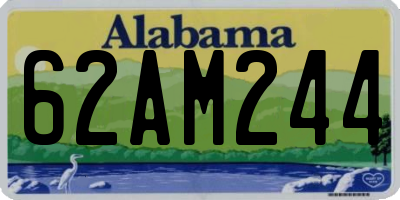 AL license plate 62AM244
