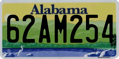 AL license plate 62AM254