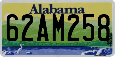AL license plate 62AM258