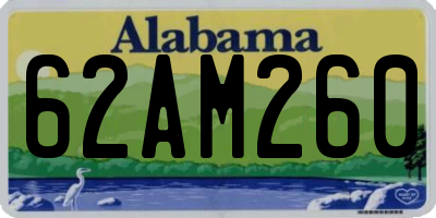 AL license plate 62AM260