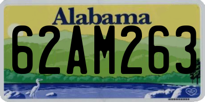 AL license plate 62AM263