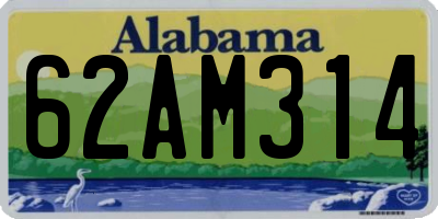 AL license plate 62AM314