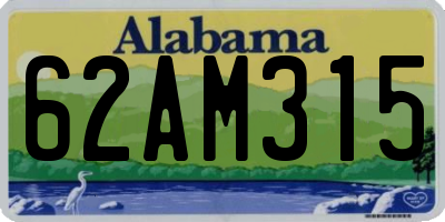 AL license plate 62AM315