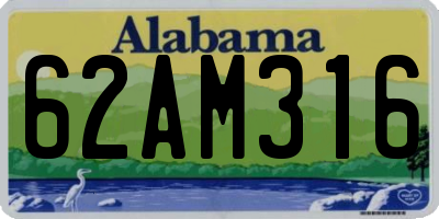 AL license plate 62AM316