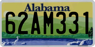 AL license plate 62AM331