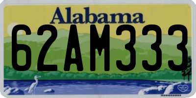 AL license plate 62AM333