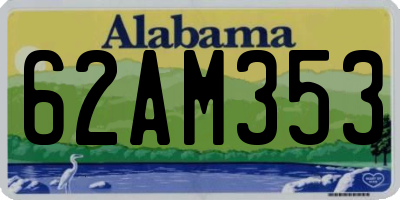 AL license plate 62AM353