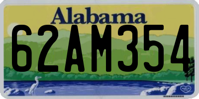 AL license plate 62AM354
