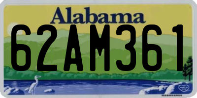 AL license plate 62AM361