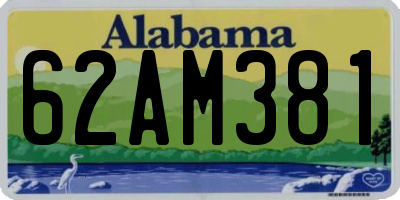 AL license plate 62AM381