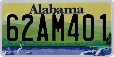 AL license plate 62AM401